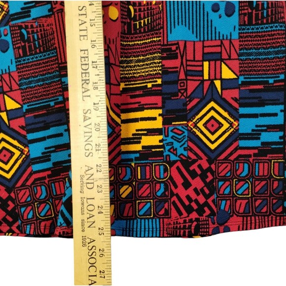 Circle Skirt Women's S Multicolor Knit Short Skater Graphic Bold Pull On - Picture 2 of 8